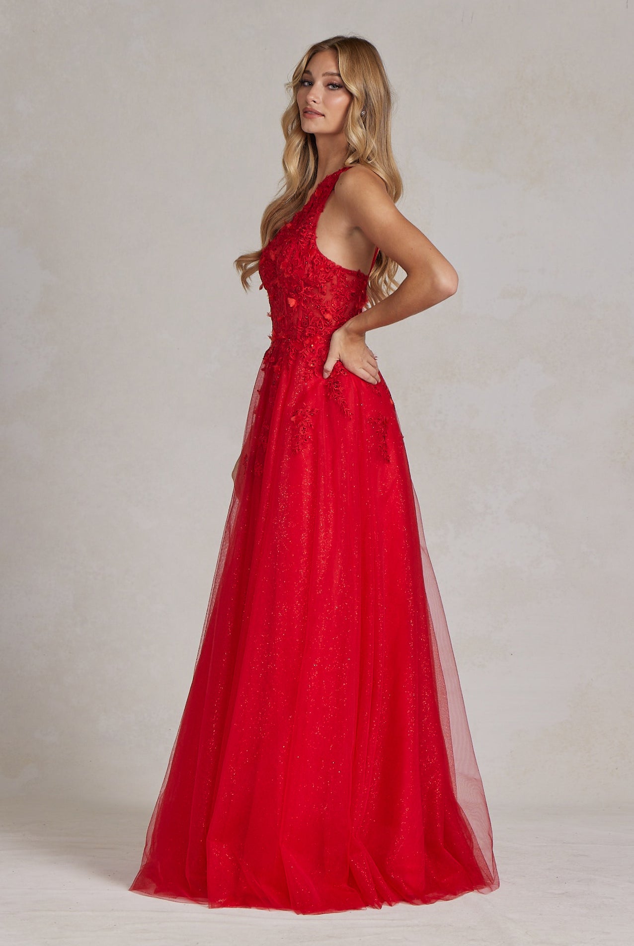 A-Line Embroidered Bodice Halter Open Back Long Prom Dress NXT1143-Prom Dress-smcfashion.com
