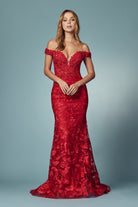 Off Shoulder Boho Inspired Mermaid Long Evening Dress NXC439-Evening Dress-smcfashion.com