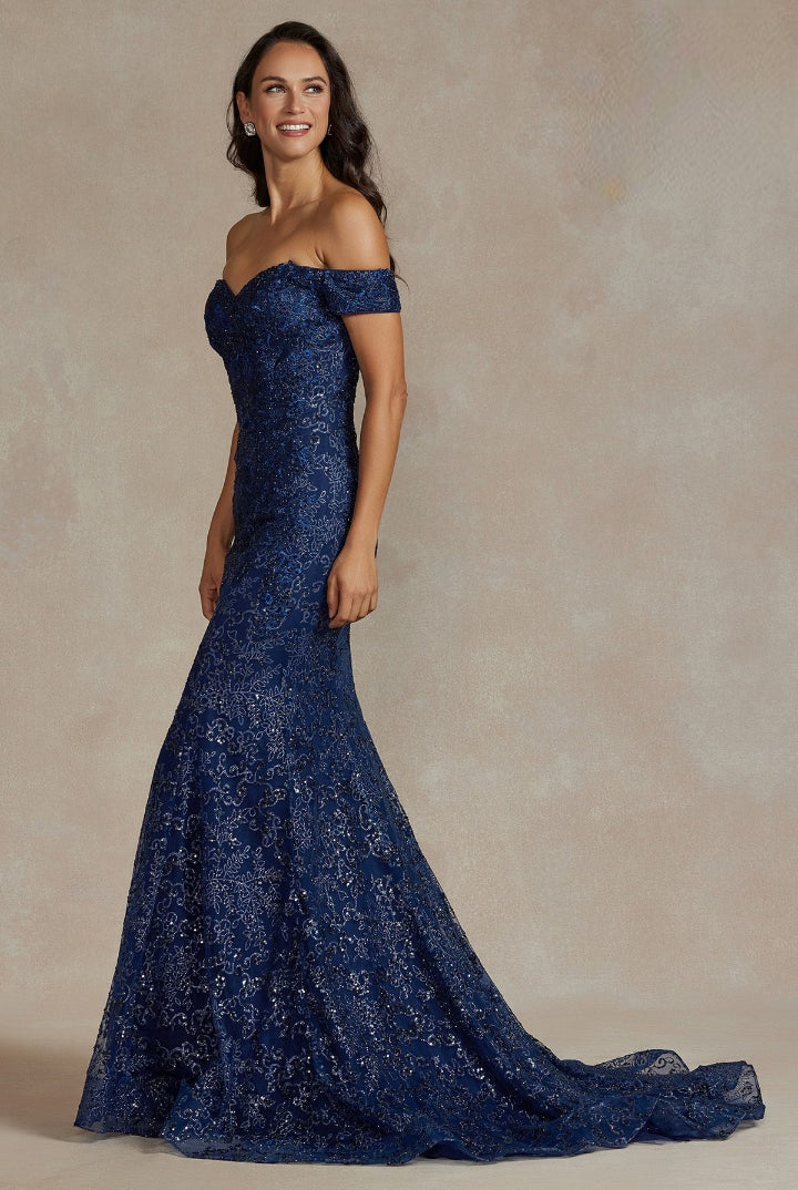 Mermaid Off Shoulder Sweetheart Long Mother of the Bride Dress NXJQ502-Mother of the Bride Dress-smcfashion.com