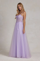 Embroidered Beads Sheer Bodice A-Line Long Prom Dress NXF1087-Prom Dress-smcfashion.com