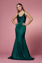 Open Back Spaghetti Straps Long Bridesmaid & Prom Dress NXR1026-Bridesmaid Dress-smcfashion.com