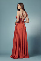 Double Breasted High Slit Long Bridesmaid & Prom Dress NXE1020-Prom Dress-smcfashion.com