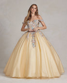 Off Shoulder Embroidered Lace Bodice Long Quinceanera Dress NXJU809-Quinceanera Dress-smcfashion.com