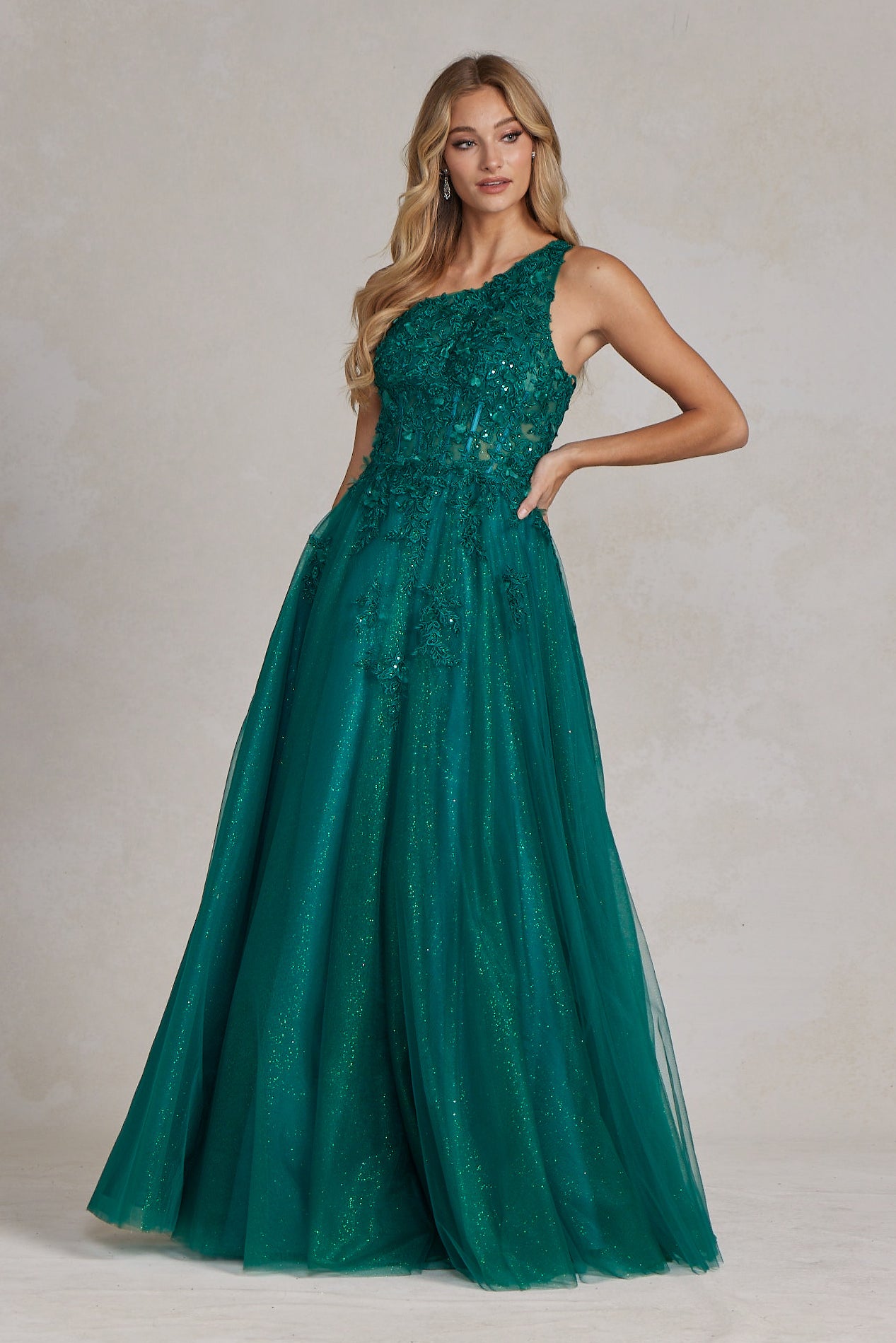 A-Line Embroidered Bodice Halter Open Back Long Prom Dress NXT1143-Prom Dress-smcfashion.com