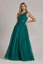 A-Line Embroidered Bodice Halter Open Back Long Prom Dress NXT1143-Prom Dress-smcfashion.com