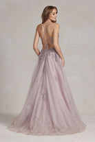 A-Line Tulle Skirt Embroidered Lace Long Prom Dress NXG1149-Prom Dress-smcfashion.com
