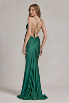 Mermaid Satin Embroidered Lace Square Neck Long Prom Dress NXE1186-Evening Dress-smcfashion.com