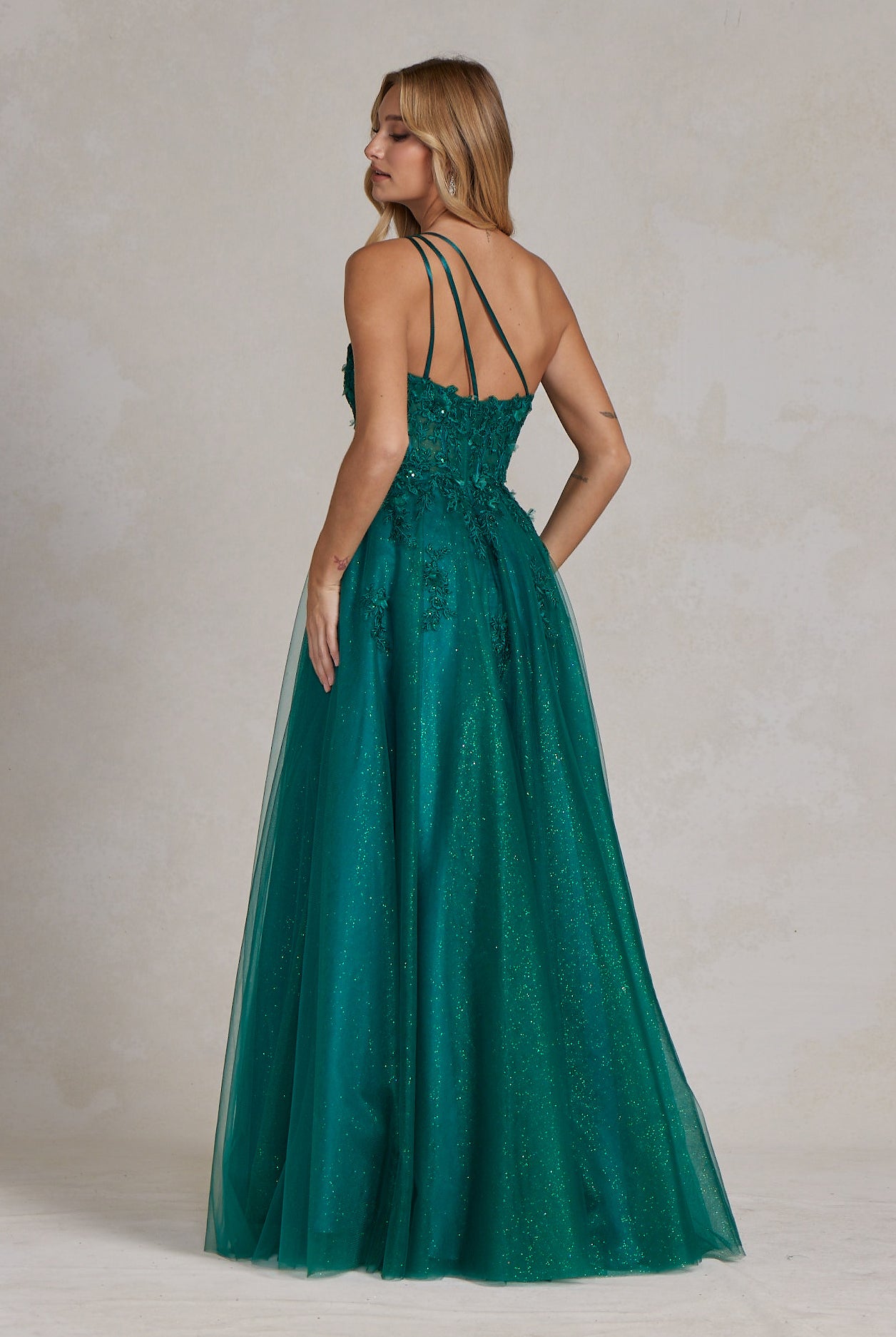 A-Line Embroidered Bodice Halter Open Back Long Prom Dress NXT1143-Prom Dress-smcfashion.com