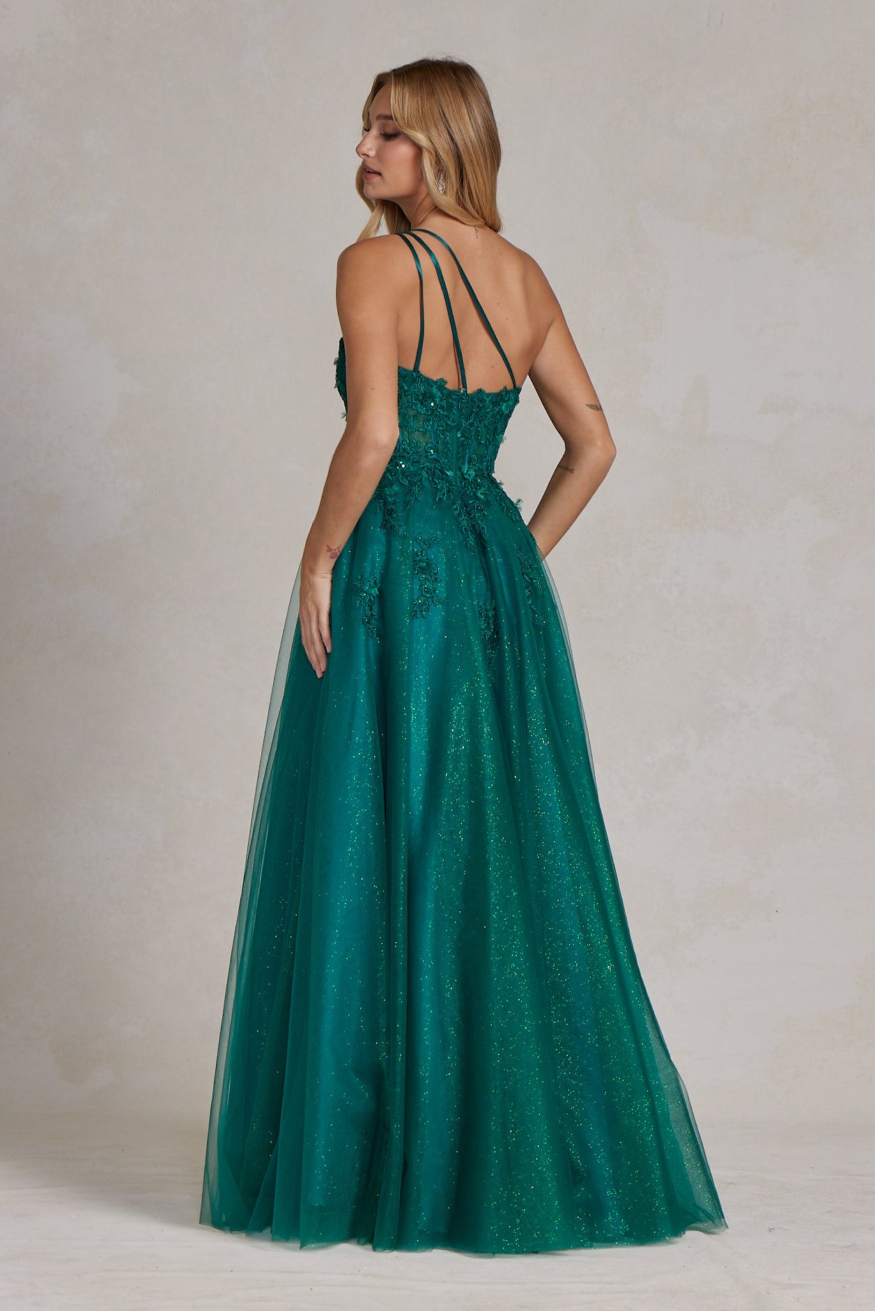 A-Line Embroidered Bodice Halter Open Back Long Prom Dress NXT1143-Prom Dress-smcfashion.com