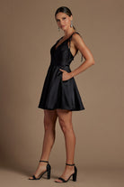 Open Back Satin Fit Short Homecoming & Cocktail Dress NXR701-Cocktail Dress-smcfashion.com