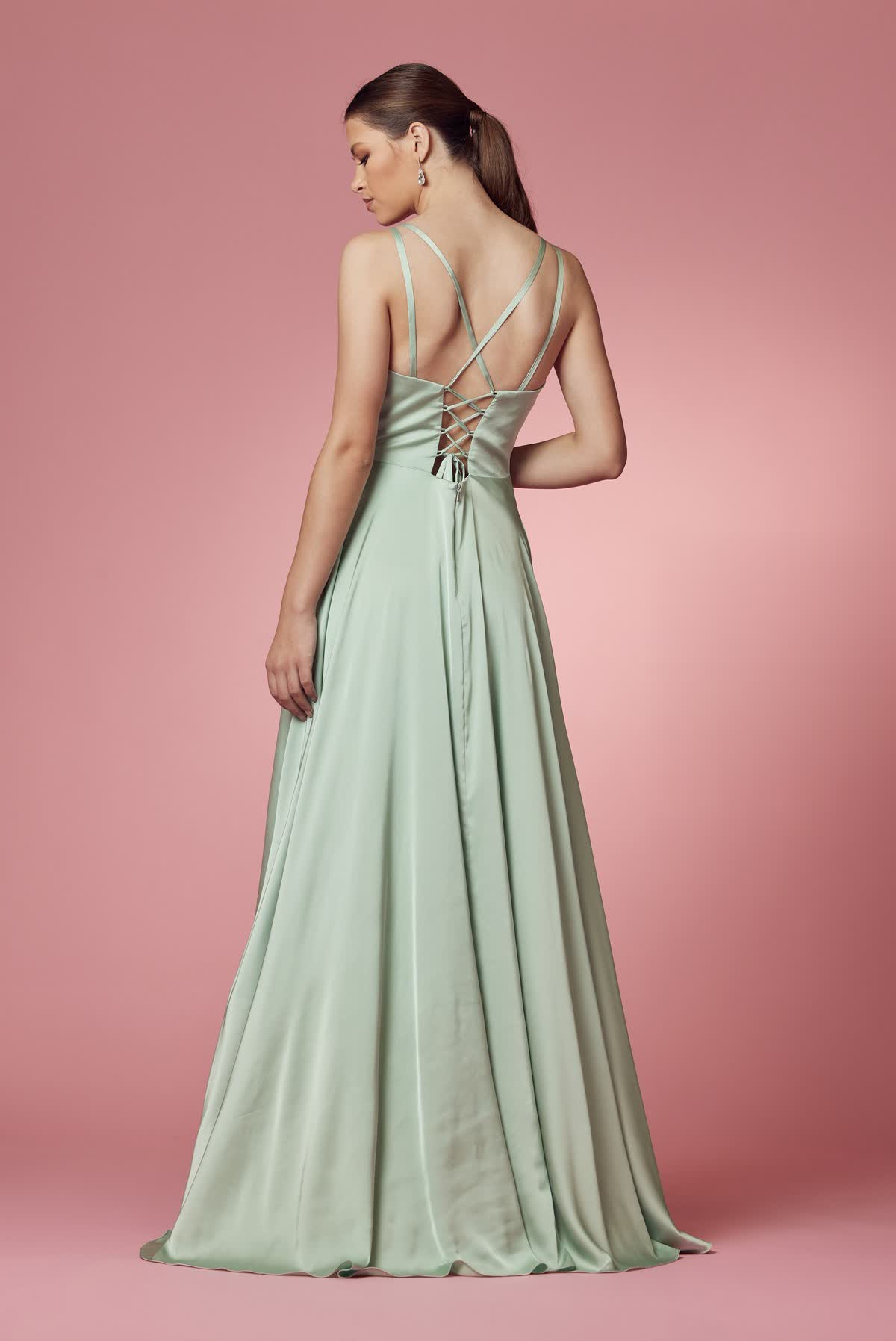 Double Breasted High Slit Long Bridesmaid & Prom Dress NXE1020-Prom Dress-smcfashion.com