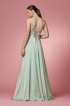 Double Breasted High Slit Long Bridesmaid & Prom Dress NXE1020-Prom Dress-smcfashion.com