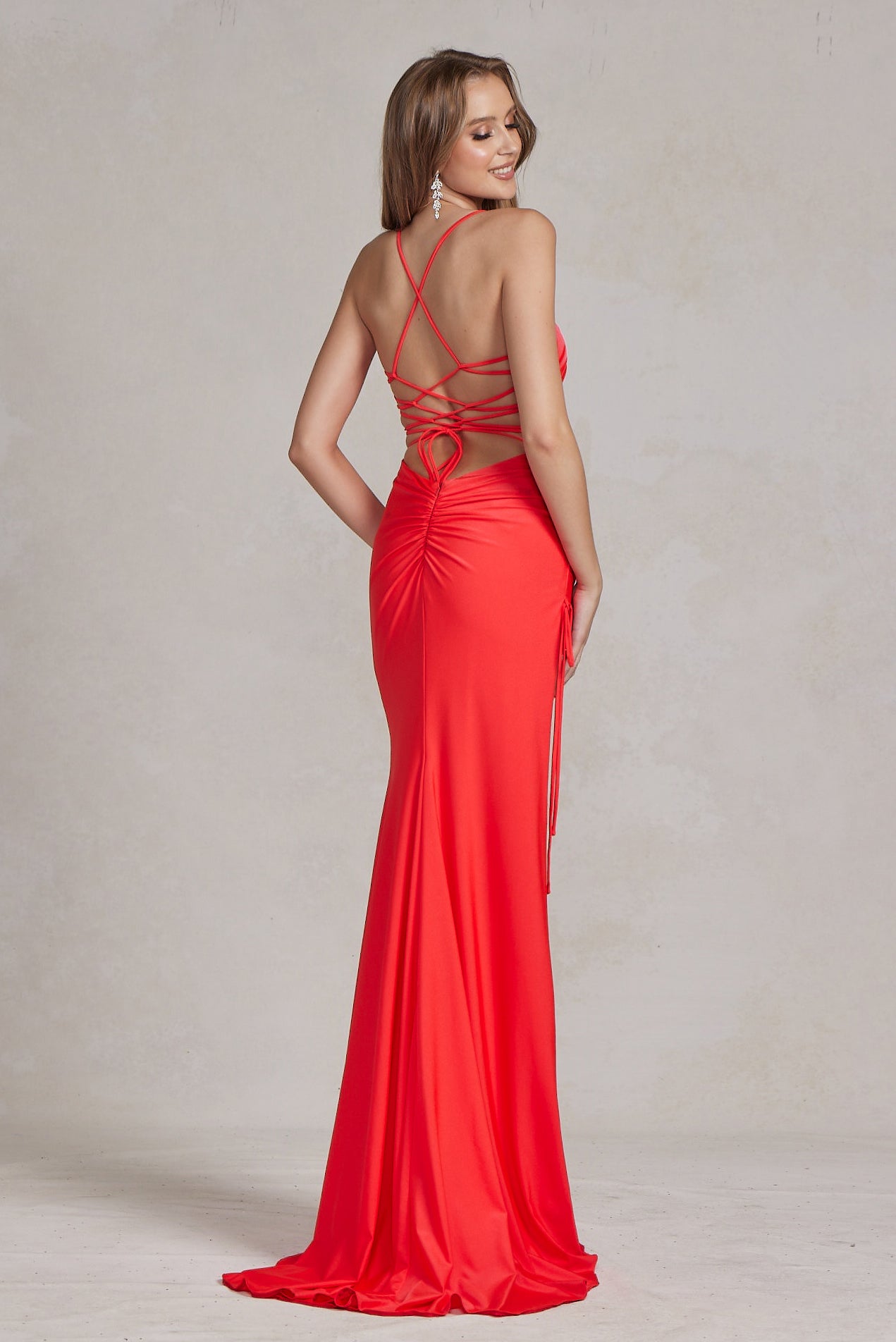 Deep Side Slit Sweetheart Open Criss Cross Back Long Evening Dress NXT1140-Evening Dress-smcfashion.com