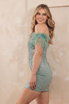 Featuring Sleeveless Sheer Bodice Sweetheart Off Shoulder Short Cocktail Dress NXL789-Cocktail Dress-smcfashion.com
