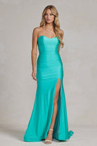 Side Slit Strapless Memraid Sweetheart Long Evening Dress NXT1139-Evening Dress-smcfashion.com