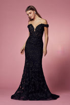 Off Shoulder Boho Inspired Mermaid Long Evening Dress NXC439-Evening Dress-smcfashion.com