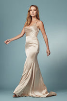 Open Back Spaghetti Straps Long Bridesmaid & Prom Dress NXR1026-Bridesmaid Dress-smcfashion.com