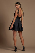 Open Back Satin Fit Short Homecoming & Cocktail Dress NXR701-Cocktail Dress-smcfashion.com
