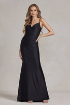 Cowl Neck Low Back Mermaid Open V-Back Long Evening Dress NXK490-Evening Dress-smcfashion.com