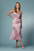 Cowl Neck Satin Open Back Midi Prom & Evening Dress NXR1027-Evening Dress-smcfashion.com