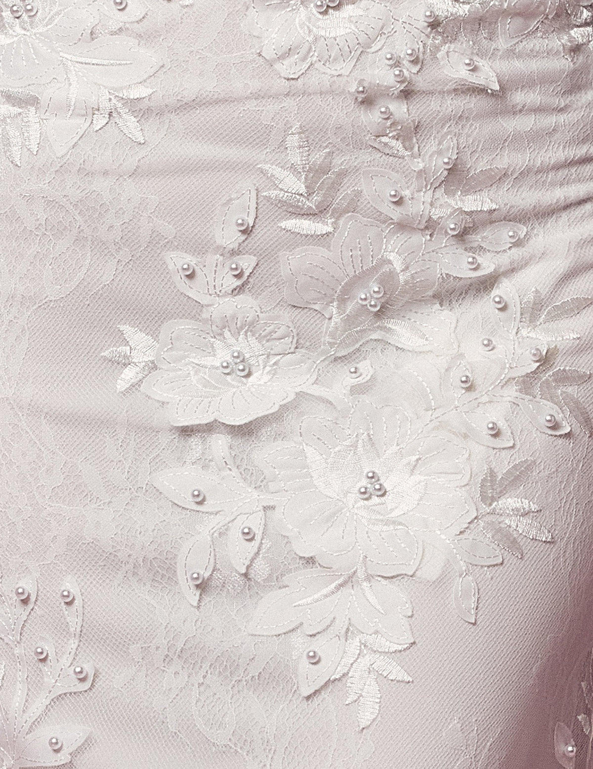 Lace & Beads Embroidered Mermaid Long Wedding Dress NXF485W-Wedding Dress-smcfashion.com