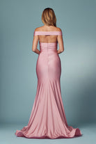 Off Shoulder Mermaid Long Evening & Mother Of The Bride Dress NXE497-Evening Dress-smcfashion.com