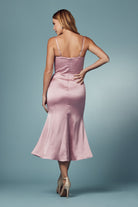 Cowl Neck Satin Open Back Midi Prom & Evening Dress NXR1027-Evening Dress-smcfashion.com