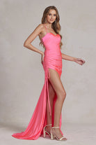 Deep Side Slit Sweetheart Open Criss Cross Back Long Evening Dress NXT1140-Evening Dress-smcfashion.com