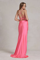 Deep Side Slit Sweetheart Open Criss Cross Back Long Evening Dress NXT1140-Evening Dress-smcfashion.com