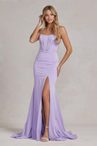 Side Slit Satin Sheer Back Sleeveless Spaghetti Straps Long Evening Dress NXP1168-Evening Dress-smcfashion.com