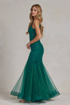 Embroidered Bodice Tulle Skirt Mermaid Long Prom Dress NXP1170-Prom Dress-smcfashion.com