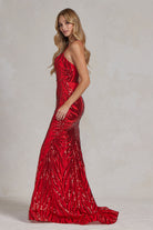 Embroidered Sequins Sweetheart Open Back Mermaid Long Evening Dress NXR1072-Evening Dress-smcfashion.com