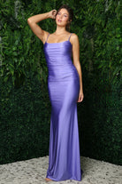 Open Criss Cross Back Satin Trumpet Long Evening Dress NXK488-Evening Dress-smcfashion.com