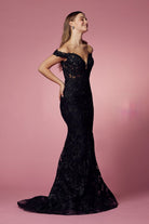 Off Shoulder Boho Inspired Mermaid Long Evening Dress NXC439-Evening Dress-smcfashion.com