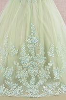 Sequin Embroidery Long Back Hem Mesh A-Line Quinceanera Kids Dress GLGK108-KIDS-smcfashion.com