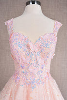 Butterfly Applique Mesh Babydoll w/ Detachable Side Mesh Drapes Short Homecoming Dress GLGS3187-HOMECOMING-smcfashion.com