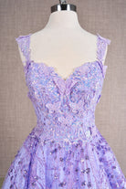 Butterfly Applique Mesh Babydoll w/ Detachable Side Mesh Drapes Short Homecoming Dress GLGS3187-HOMECOMING-smcfashion.com