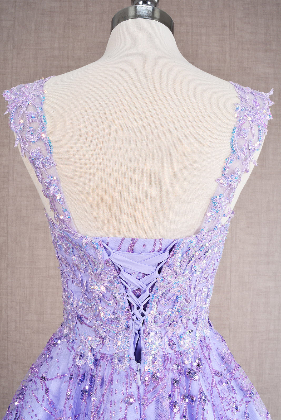 Butterfly Applique Mesh Babydoll w/ Detachable Side Mesh Drapes Short Homecoming Dress GLGS3187-HOMECOMING-smcfashion.com