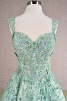 Butterfly Applique Mesh Babydoll w/ Detachable Side Mesh Drapes Short Homecoming Dress GLGS3187-HOMECOMING-smcfashion.com