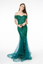 Sweetheart Neckline Glitter Mesh Long Dress Cut-Out Back GLGL1823-PROM-smcfashion.com