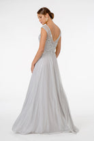 Embroidered Bodice V-Neck Long Dress V-Back GLGL1826-SPECIAL-smcfashion.com