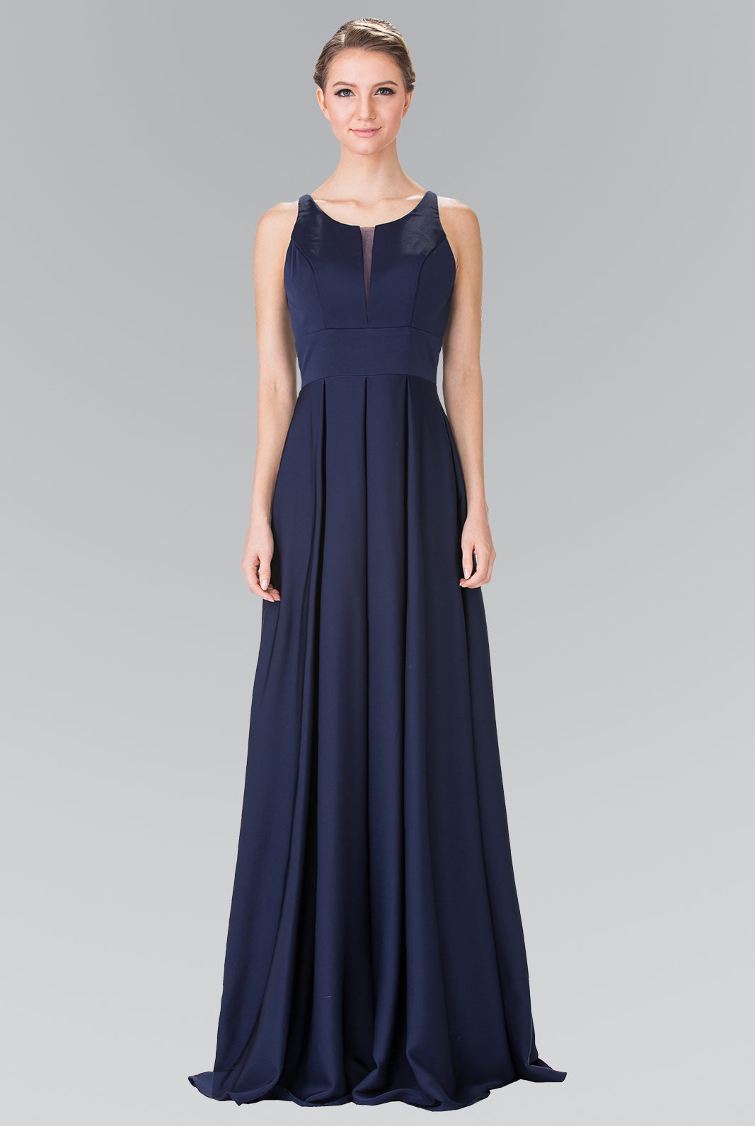 Prom Dress with Notched Scoop and Long Skirt GLGL2365-PROM-smcfashion.com