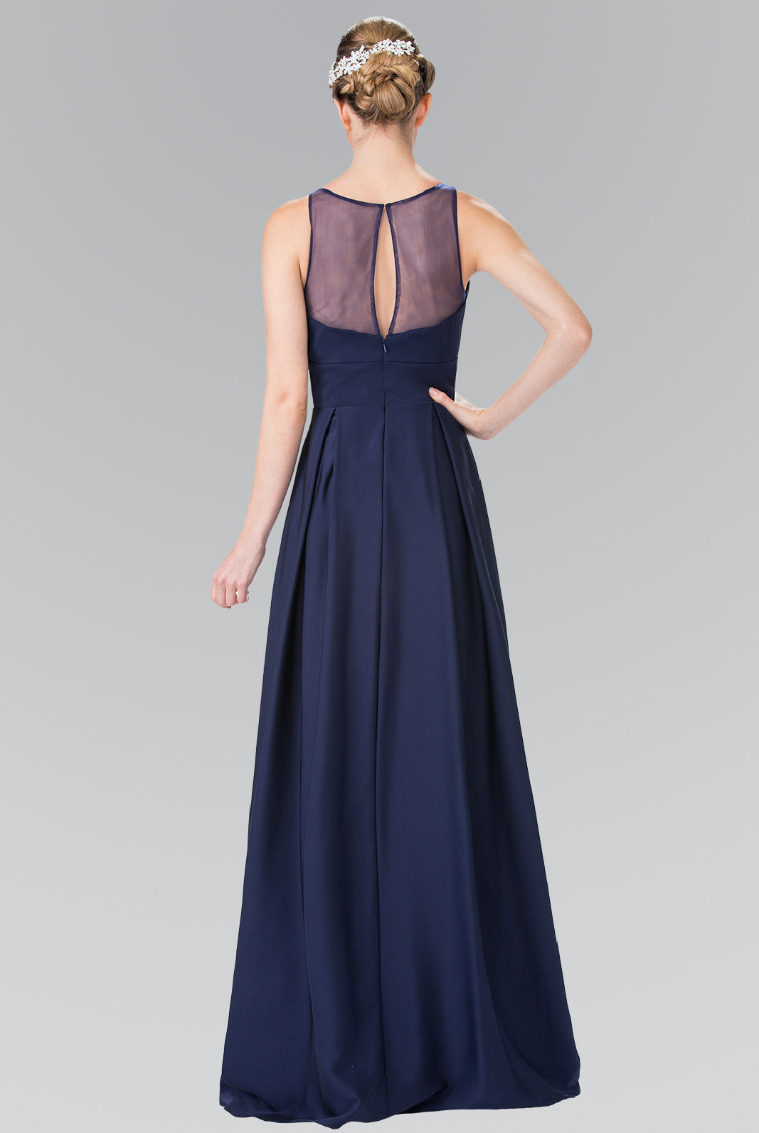 Prom Dress with Notched Scoop and Long Skirt GLGL2365-PROM-smcfashion.com
