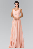 Pleated Bodice Bridesmaids Long Dress GLGL2366-PROM-smcfashion.com
