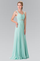 Pleated Bodice Bridesmaids Long Dress GLGL2366-PROM-smcfashion.com