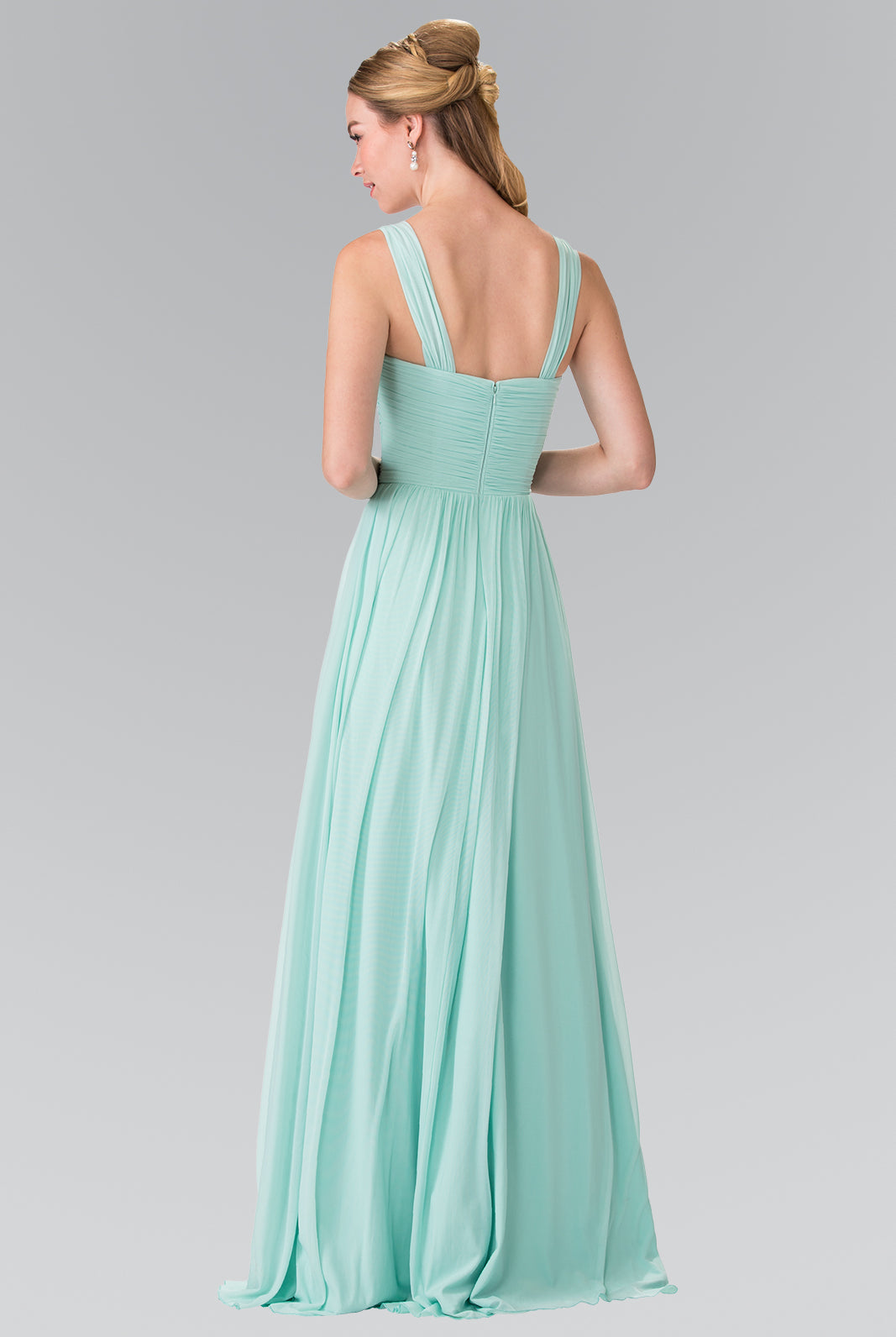 Pleated Bodice Bridesmaids Long Dress GLGL2366-PROM-smcfashion.com
