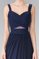 Pleated Bodice Bridesmaids Long Dress GLGL2366-PROM-smcfashion.com