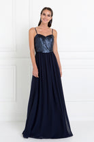 Full Sequin Top Chiffon Long Dress GLGL2416-PROM-smcfashion.com