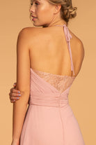 Halter Neck Chiffon Long Dress GLGL2606-BRIDESMAID-smcfashion.com