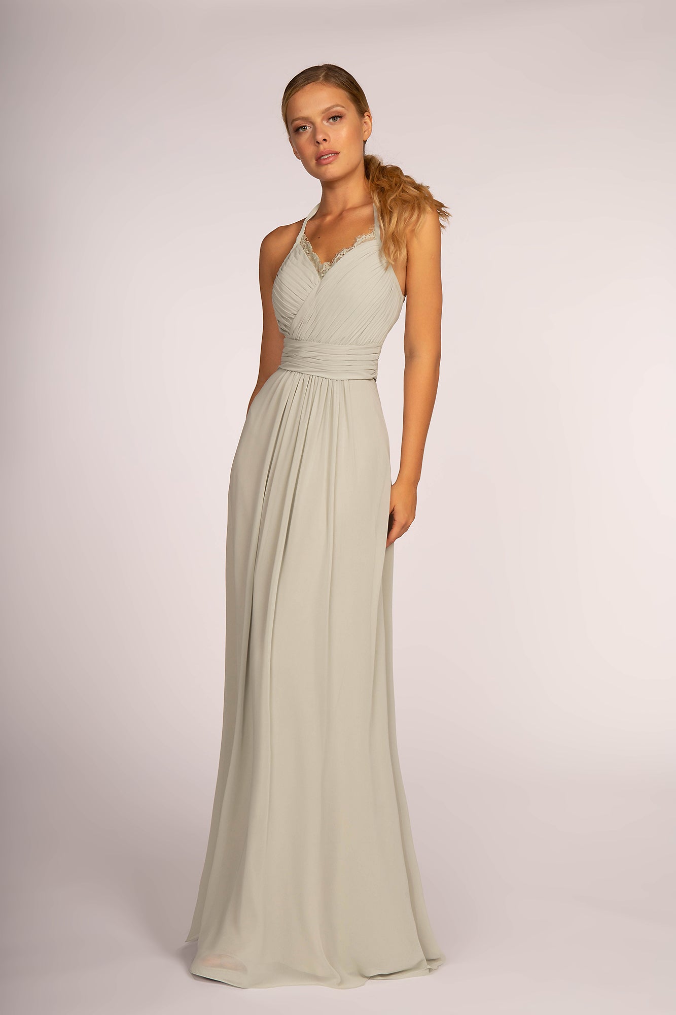Halter Neck Chiffon Long Dress GLGL2606-BRIDESMAID-smcfashion.com